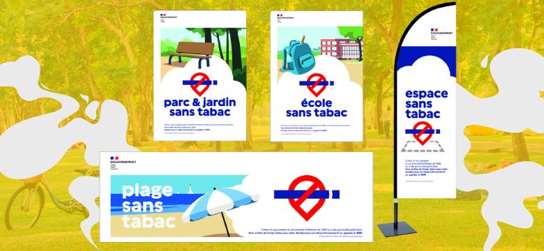 Panneau Espace sans tabac conformes au décret n° 2025-582